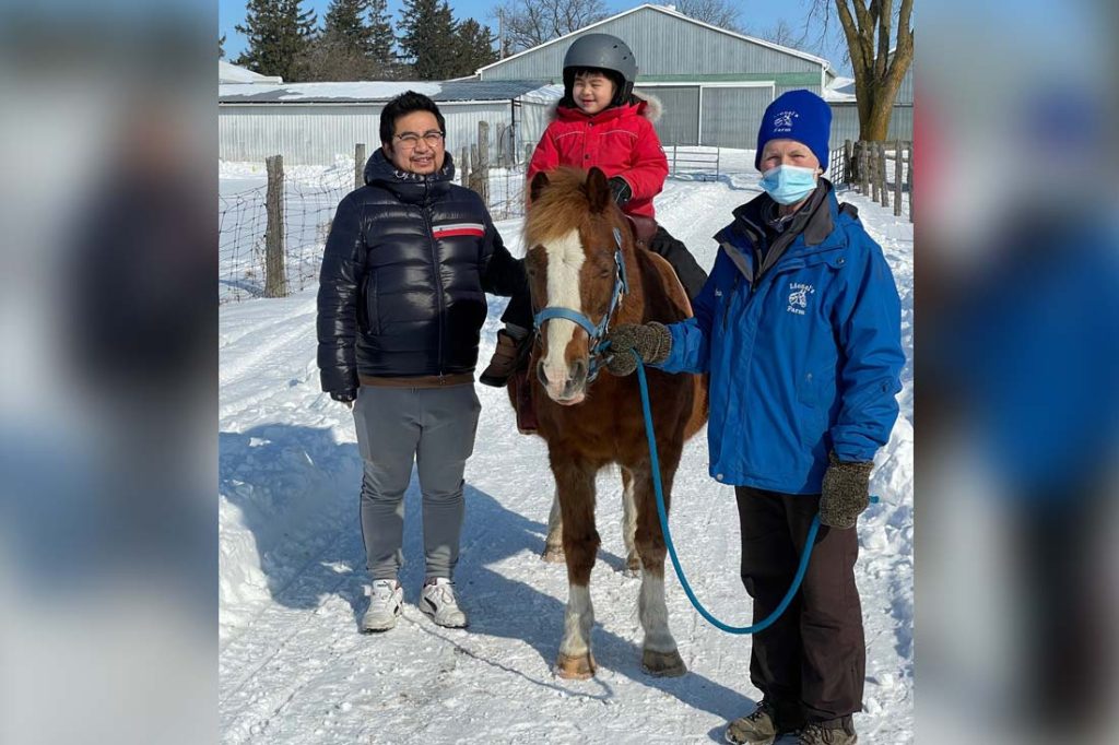 Pony Rides at Lionel's Petting Farm in Markham, ON Canada